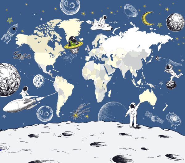 Papier peint Carte spatiale du monde