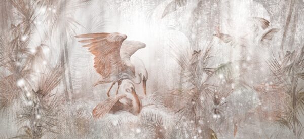 Papier peint Deux oiseaux sauvages