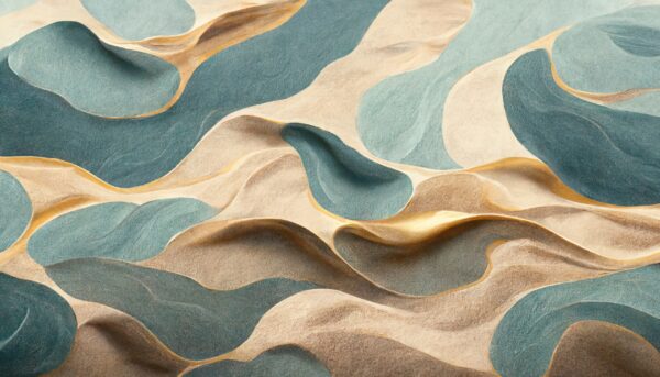 Papier peint Vagues dorées