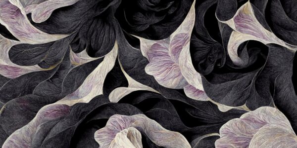 Papier peint Vagues noires et blanches