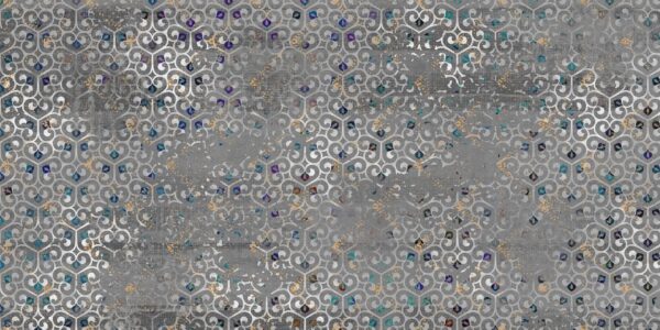 Papier peint Mandala gris