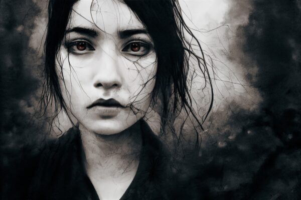 Papier peint Visage sombre