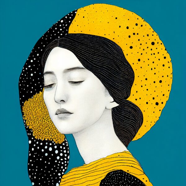 Papier peint Femme dans l'abstraction