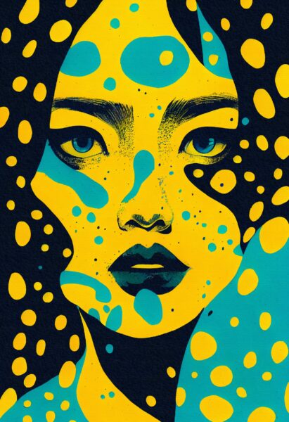 Papier peint Visage abstrait