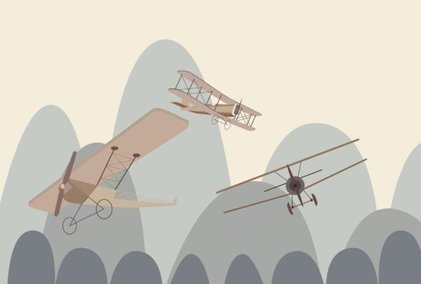 Papier peint Avions dans les montagnes