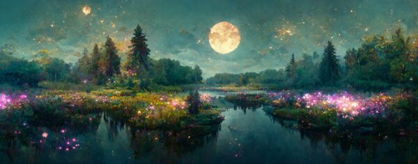 Papier peint Pleine Lune Magique
