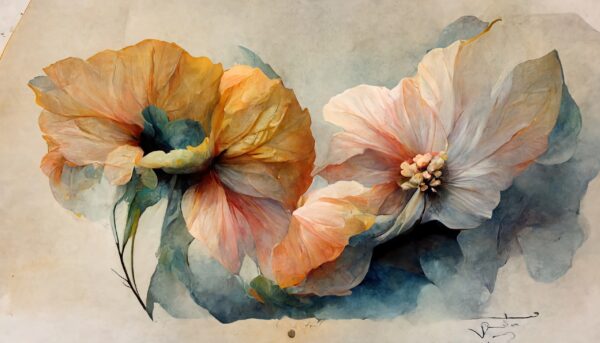Papier peint Vague de fleurs