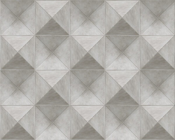 Papier peint Échiquier gris