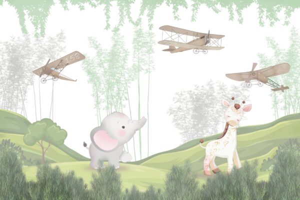 Papier peint Animaux et avions