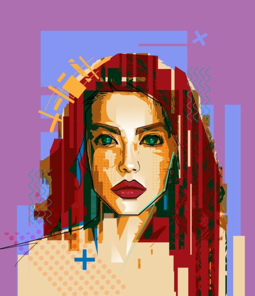 Papier peint Visage du Pop Art