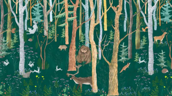 Papier peint Forêt animale