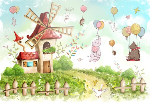 Papier peint Maison du moulin à vent