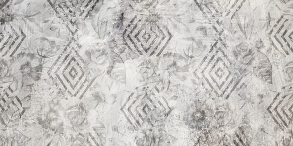 Papier peint Géométrie et fleurs