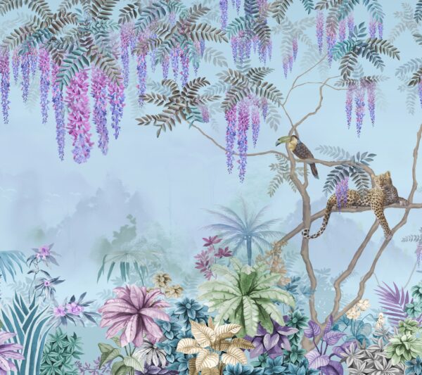 Papier peint Jungle pastel