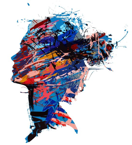 Papier peint Visage dans la palette de couleurs