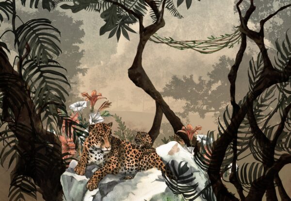 Papier peint Guépard dans la jungle