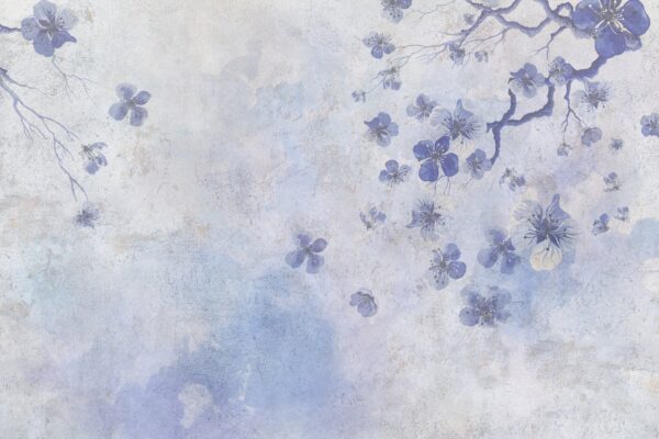 Papier peint Fleurs violettes sur toile
