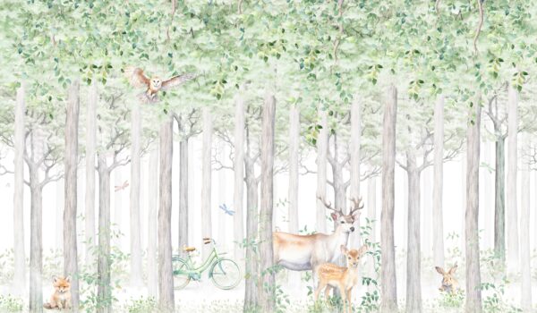 Papier peint Animaux de la forêt Biała