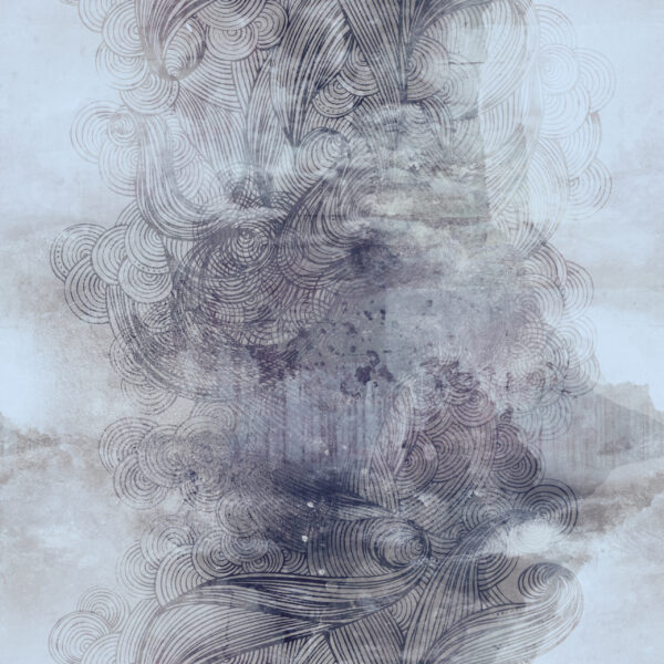 Papier peint Mandala en gris