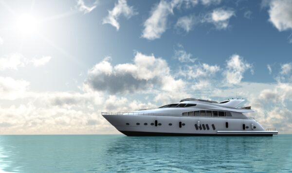 Papier peint Yacht sur la mer
