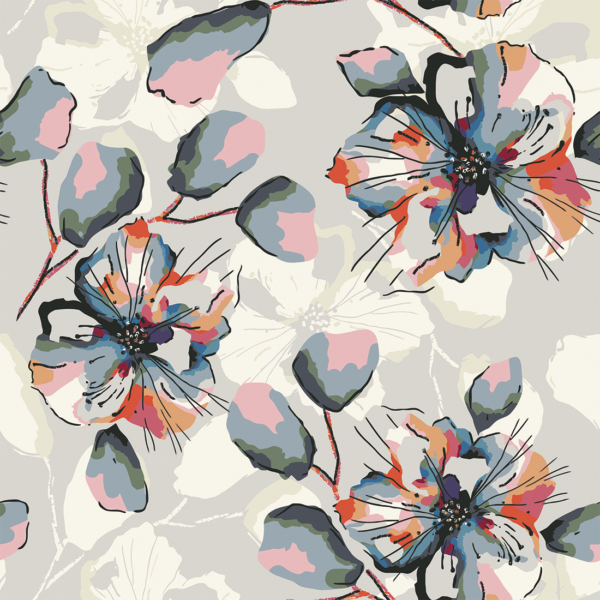 Papier peint Fleurs peintes