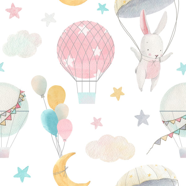 Papier peint Lapin volant
