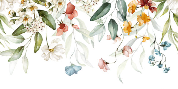 Papier peint Fleurs suspendues