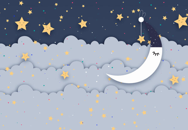 Papier peint Lune endormie