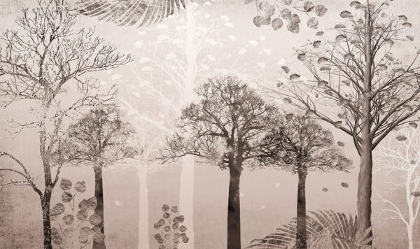 Papier peint Arbres mystérieux