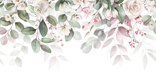 Papier peint Fleurs romantiques
