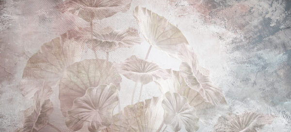 Papier peint Grandes feuilles en éventail