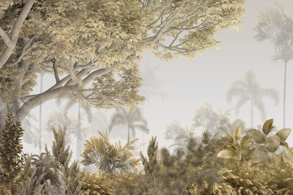 Papier peint Paysage aux nuances d'or