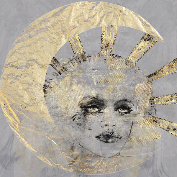 Papier peint Visage dans la lune