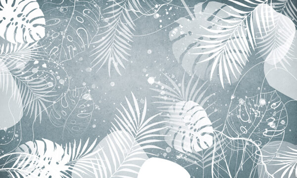Papier peint Feuilles de Monstera en filigrane
