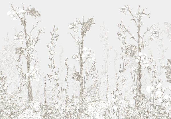 Papier peint herbes