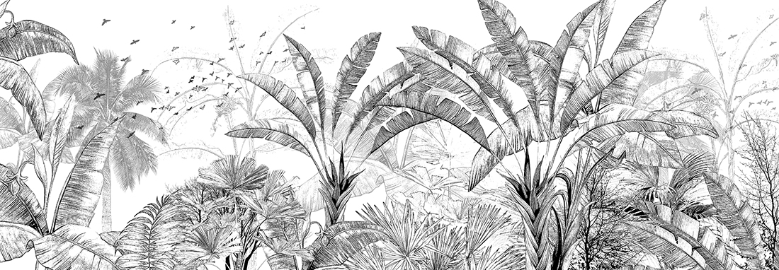 Tropical,Trees,And,Leaves,-,3d,Wallpaper,-,Wallpaper,Mural-