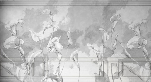 Papier peint Callas sur fond ombré