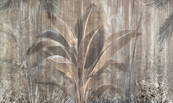 Papier peint Feuilles de bananier antiques
