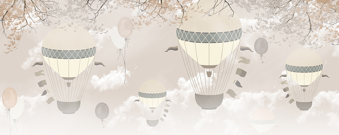 Cute,Animals,Children's,Room,Wallpaper,Design,-,3d,Illustration