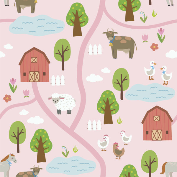 Papier peint Ferme du printemps