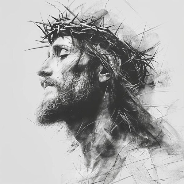 Papier peint Jésus avec une couronne d'épines