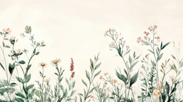 Papier peint Herbes du jardin