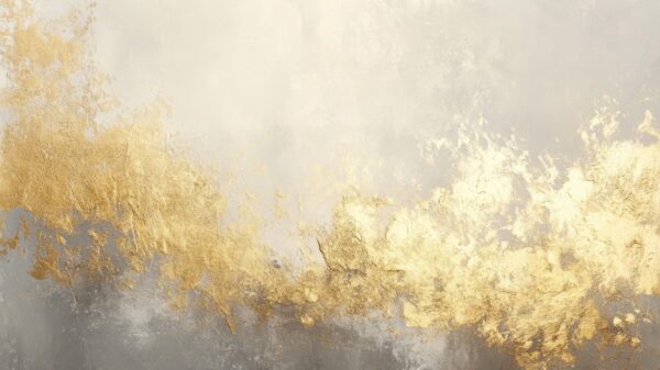 Papier peint Feuilles sur fond beige – Image 11