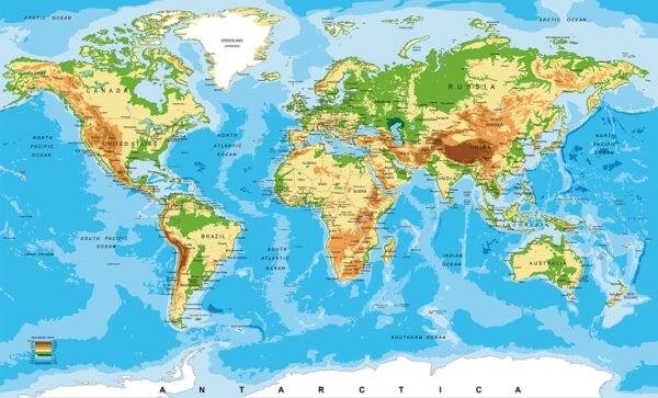 Papier peint Carte du monde classique