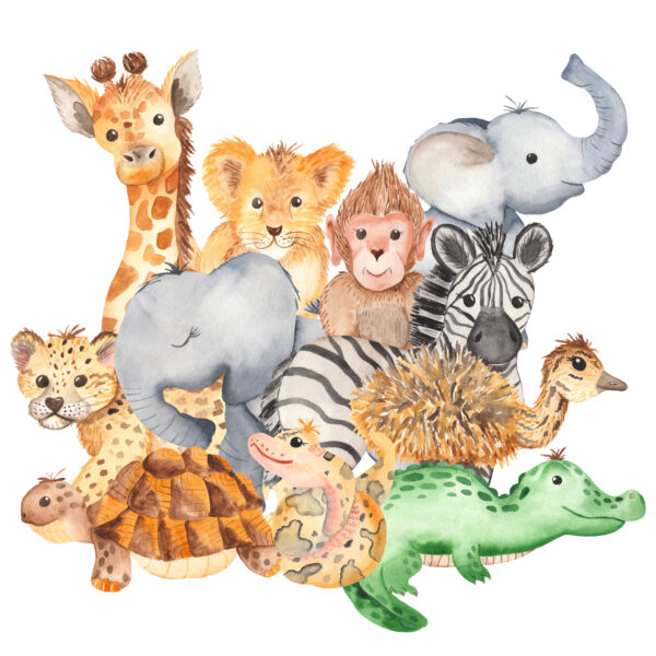 Papier peint Animaux colorés