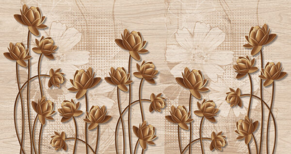 Papier peint boutons floraux