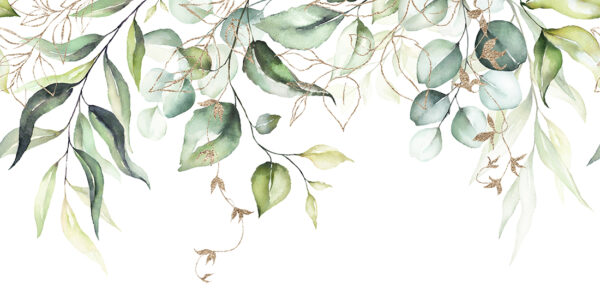 Papier peint Feuilles suspendues délicates