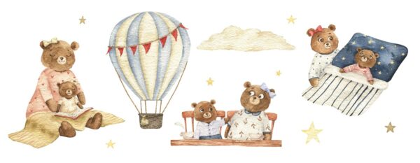 Papier peint Ours en peluche moelleux