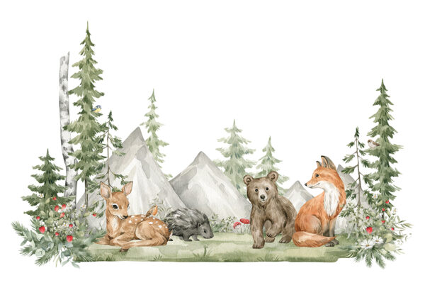 Papier peint Animaux de la forêt