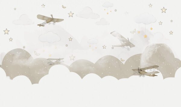 Papier peint Des avions dans les nuages
